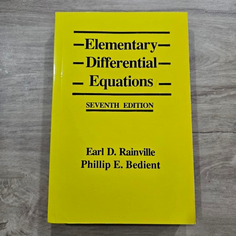Elementary Differential Equation Seventh Edition